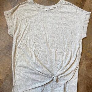 Gray Knot-Front Women's Top shirt size Medium